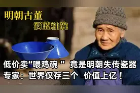 低价卖喂鸡碗，竟是明朝失传瓷器！专家：世界仅存三个，价值上亿视频封面