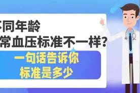 不同年龄，正常血压标准不一样？一句话告诉你标准是多少视频封面