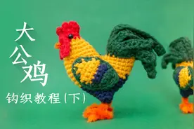 你们要的玩偶教程来啦，毛线玩偶大公鸡，很小很精致，钩针编织视频封面