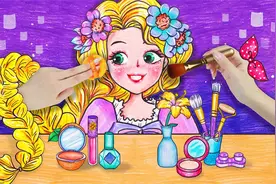 定格动画：小美装扮成长发公主的样子，一模一样简直太漂亮了！视频封面