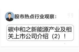 碳中和之新能源产业及相关上市公司介绍（2）!视频封面
