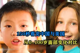 150秒看完中国与美国，人类0-100岁面部变化的对比视频封面