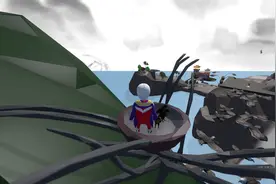 人类一败涂地：爬天梯抓三只小老鹰才能过关？这个地图也太有趣了视频封面