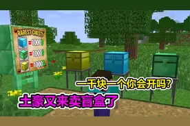 MC我的世界：土豪村民卖的盲盒，1000块一个你会开吗？视频封面
