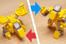 【乐高积木MOC教程】10种零件？搭建可变身为战鹰的迷你变形机甲视频封面