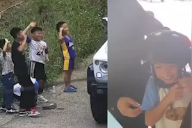 孩子遇到警车敬礼，一路跟跑到派出所被民警带上警车，结局很暖心视频封面