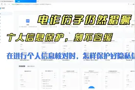 电诈份子猖獗，在网上进行信息核对时，怎样保护好个人隐私信息视频封面