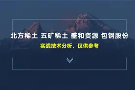 北方稀土 五矿稀土 盛和资源 包钢股份，稀土永磁 客观技术分析视频封面