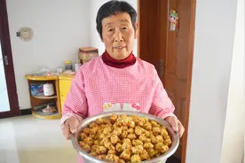农村婆婆教你炸南瓜丸子，酥香有嚼劲，当菜又当饭，吃到停不下来