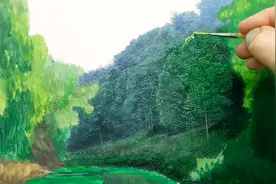 【油画】画出森林的模样 | 山谷中的朦胧意境视频封面