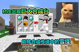 MC我的世界：村庄出现巨大的合成台，能够合成传说中的雪怪