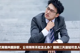 员工在试用期内想辞职，公司领导不批怎么办？提前三天通知可走人视频封面