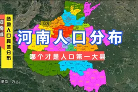 河南人口分布。哪个才是人口第一大县？#河南 #郑州 #南阳 #固始视频封面