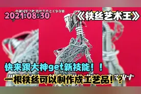 将一根铁丝制作成工艺品，快来跟大神get新技能！视频封面