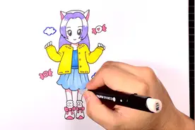 二分钟卡通人物，教你画出甜美的女生视频封面