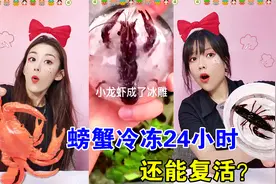 龙虾快速冰冻24小时，会奇迹复活？没想却蜕壳逃跑，到底怎么回事