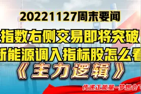 周末利好解析！上证50沪深300调出金融，调入新能源，有何玄机？视频封面