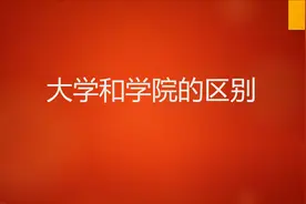 大学和学院的区别视频封面