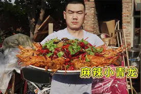 朋友带了10只小青龙，阿远做个“麻辣小青龙”吃，香辣可口，带劲
