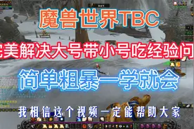 魔兽TBC，完美解决大号带小号吃经验问题，简单粗暴一学就会