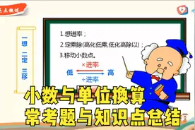 四年级数学，小数与单位换算，常考题与知识点总结视频封面