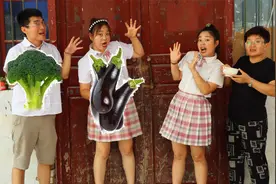 小楠不吃蔬菜只吃肉，结果被蔬菜之神惩罚，不吃蔬菜对身体不好哦