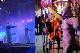 游乐场推出恐怖主题表演，造型吓哭小孩视频封面