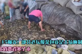 3•15曝光！部分老坛酸菜包竟是土坑腌制，生产过程触目惊心视频封面