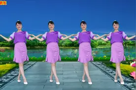 抒情广场舞《十八年》原创32步附分解，简单优美，适合初学者