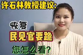 许石林教授建议恢复“民跪官”制，咋想的呢？这样有利于官员爱民视频封面