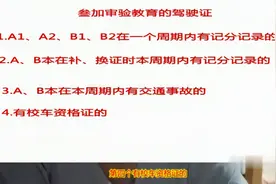 驾驶证A本B本审证审验教育视频封面