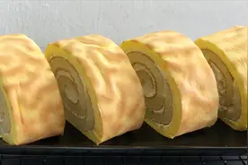 虎皮蛋糕详细做法，1碗面粉加4个鸡蛋，松软不回缩，比买的还好吃