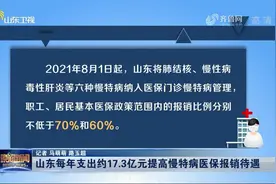 关注！山东：每年支出约17.3亿元提高肺结核等慢特病医保报销待遇视频封面