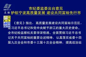 市纪委监委出台意见：护航宁波高质量发展 建设共同富裕先行市视频封面