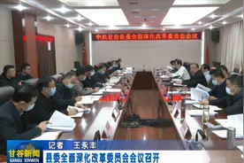 县委全面深化改革委员会会议召开视频封面