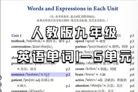 人教版英语九年级单词领读1-5单元 标准版.mp4视频封面