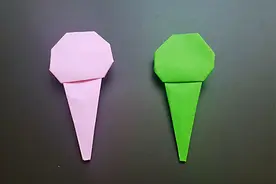 儿童喜欢的手工折纸麦克风