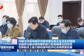 郑栅洁指导宿州市委常委会民主生活会视频封面