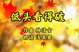 林清玄美文：《低头看得破》，有时候要学会低下头，才能看得破视频封面