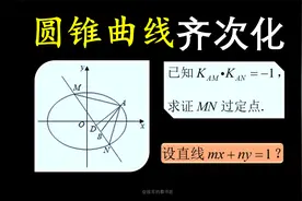 高考数学闻之色变的圆锥曲线齐次化技巧，这节课学会视频封面