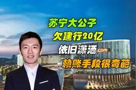苏宁大公子欠建行20亿依旧潇洒，赖账手段好奇葩！视频封面
