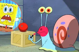 《海绵宝宝》被吓了一大跳！小蜗竟然走火入魔爱上了怪异红球