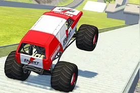 赛车游戏 怪兽小汽车从楼梯冲下来视频封面