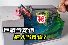 模型制作：女孩在家里饲养巨蟒，还给它喂食人类！视频封面