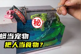 模型制作：女孩在家里饲养巨蟒，还给它喂食人类！视频封面