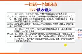 【八年级上册历史知识点记忆】秋收起义视频封面