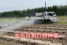 农村小伙返乡种菜，用废车自制打药神器，邻居说可以申请专利了视频封面