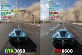 8款游戏帧数实测让你了解RTX 3050 RX 6600显卡之间差距有多大！