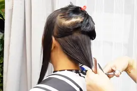 34岁女性真舍得，长发直接剪成漏耳短发，美到自己都笑了视频封面