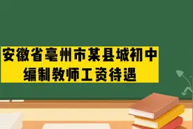 安徽省亳州市某县城初中编制教师工资待遇视频封面